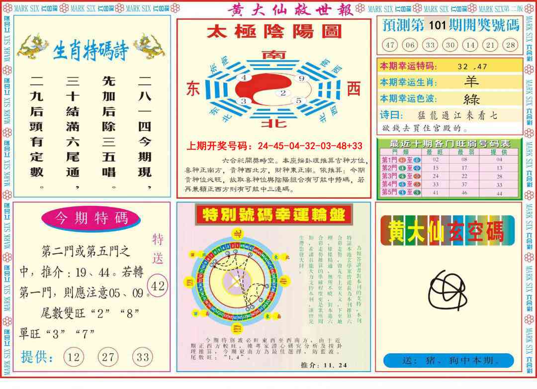 101期新黄大仙救世B[图]